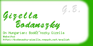 gizella bodanszky business card